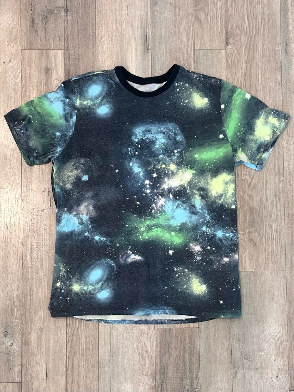 Nike Men’s Galaxy Tee - Black, Green & Blue